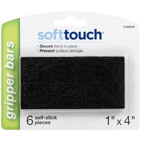 SoftTouch Gripper Anti-Skid 2-Pack 4-in x 5-in Black Plastic Pads
