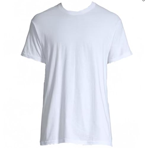 Stafford 4-Pack Men's XXL Crewneck T-Shirts, White, Soft 100% Cotton Plain Undershirts, Stay Tucked, Breathable, Tagless, 2XL Crew Necks Multipack, Casual Fit