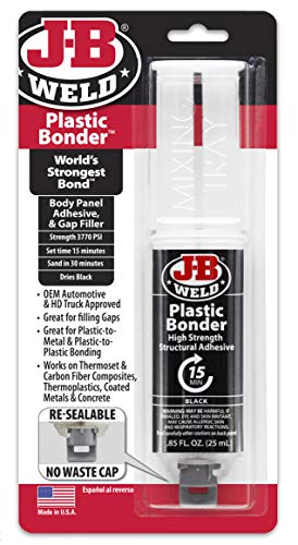 J-B Weld Plastic Bonder Black 25ml Syringe
