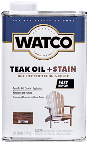 Watco 348759 Teak Oil + Stain, Quart, Greystone