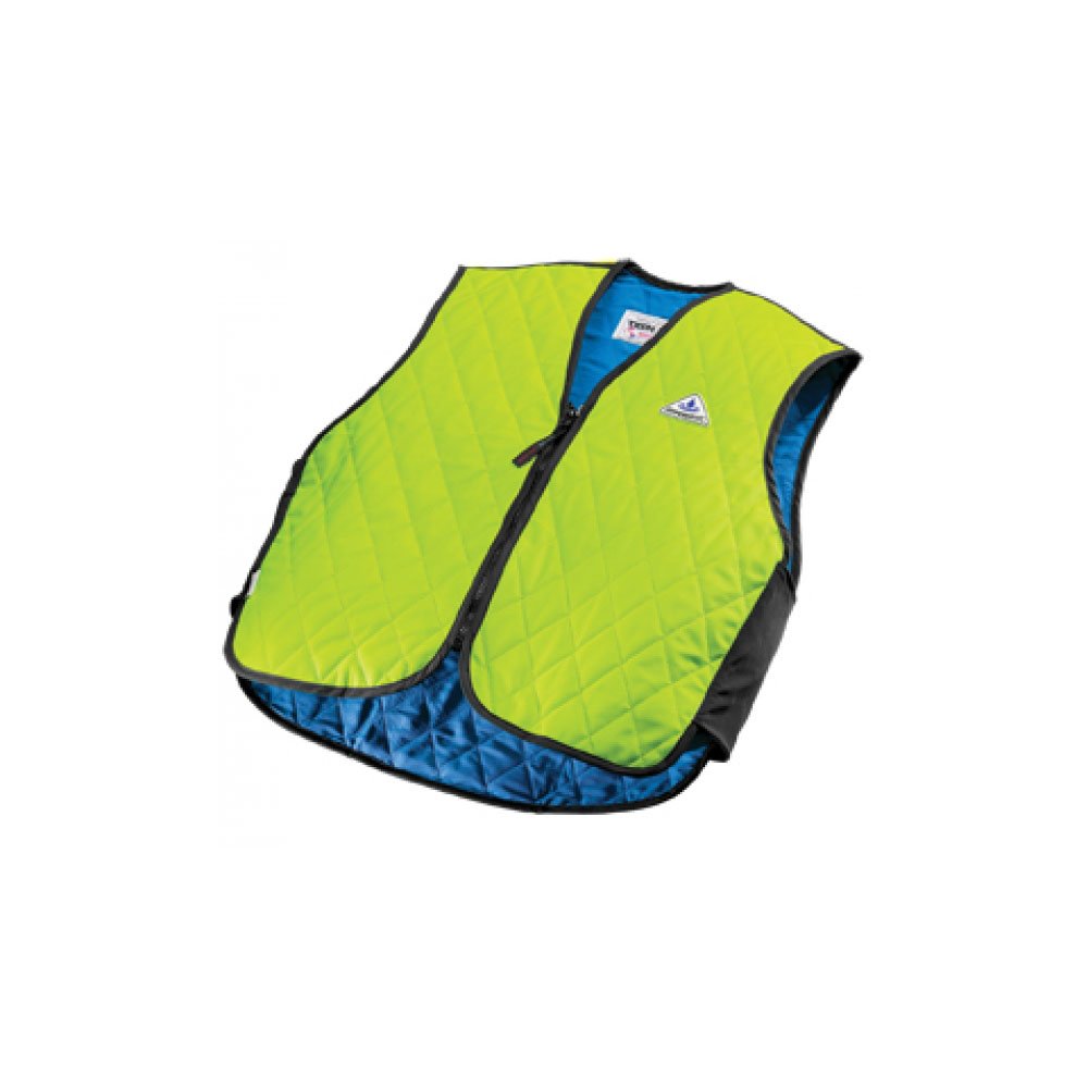 HyperKewl mens Light Weight Evaporative Cooling Sport V-neck Vest With Zipper Closure