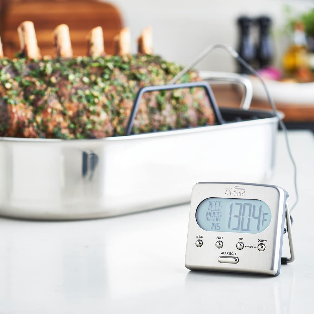 Allclad Lcd Adult Battery Powered Oven Probe Thermometer thermometer