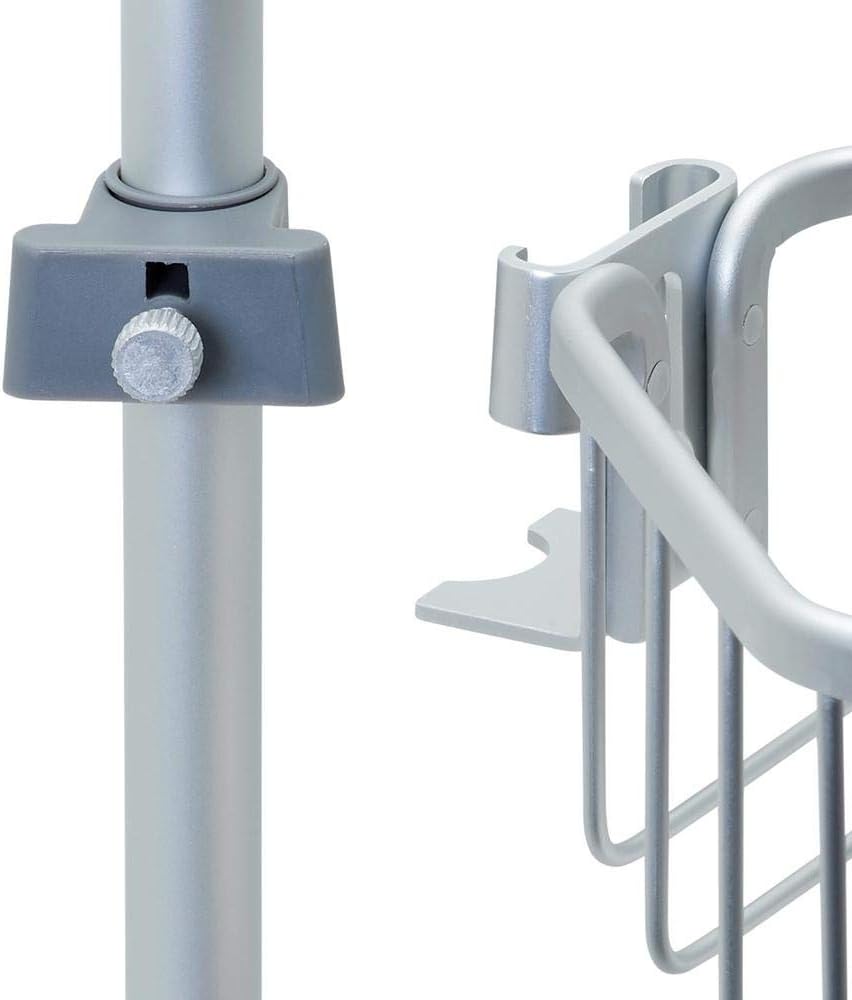 Zenna Home Tension Pole Corner Rust Resistant Shower Caddy in Satin Chrome