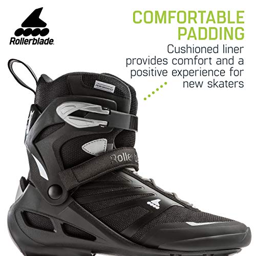 Rollerblade Zetrablade Men's Adult Fitness Inline Skate, Black and Silver