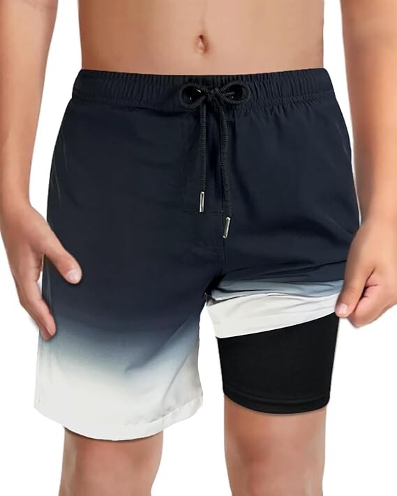 LUCOWEE Boys Swim Bathing Trunks Soft Compression Liner Swimming Shorts