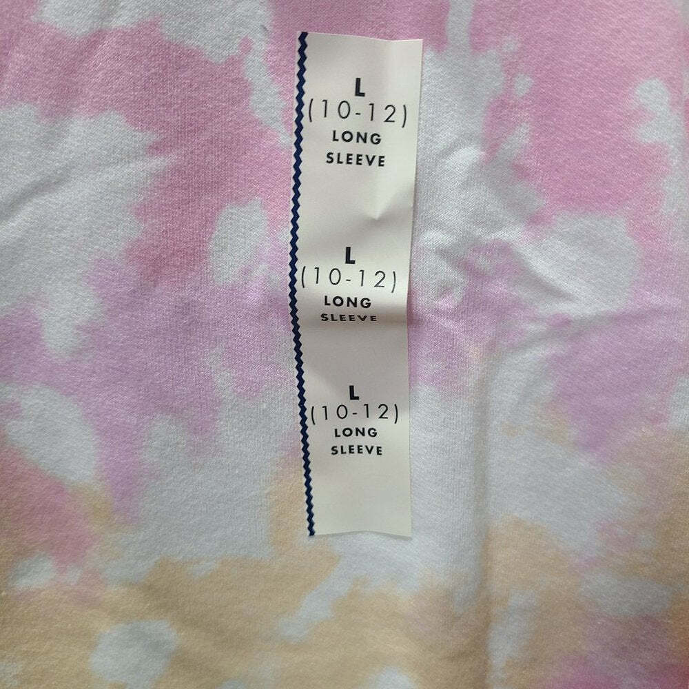 Cat & Jack Kid's Pink and Orange Tie Dye Long Sleeve Size L (10/12) NWT!