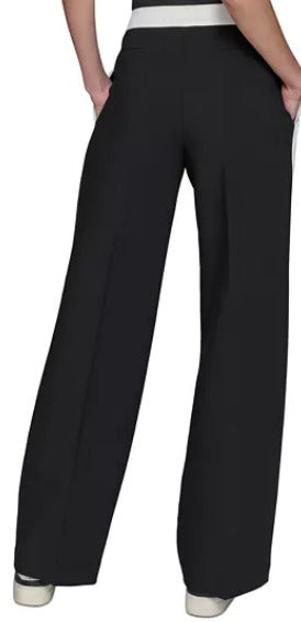KARL LAGERFELD PARIS Women's Contrast-Trim Pants - Size 8P - LQ4K7279 MSRP $129