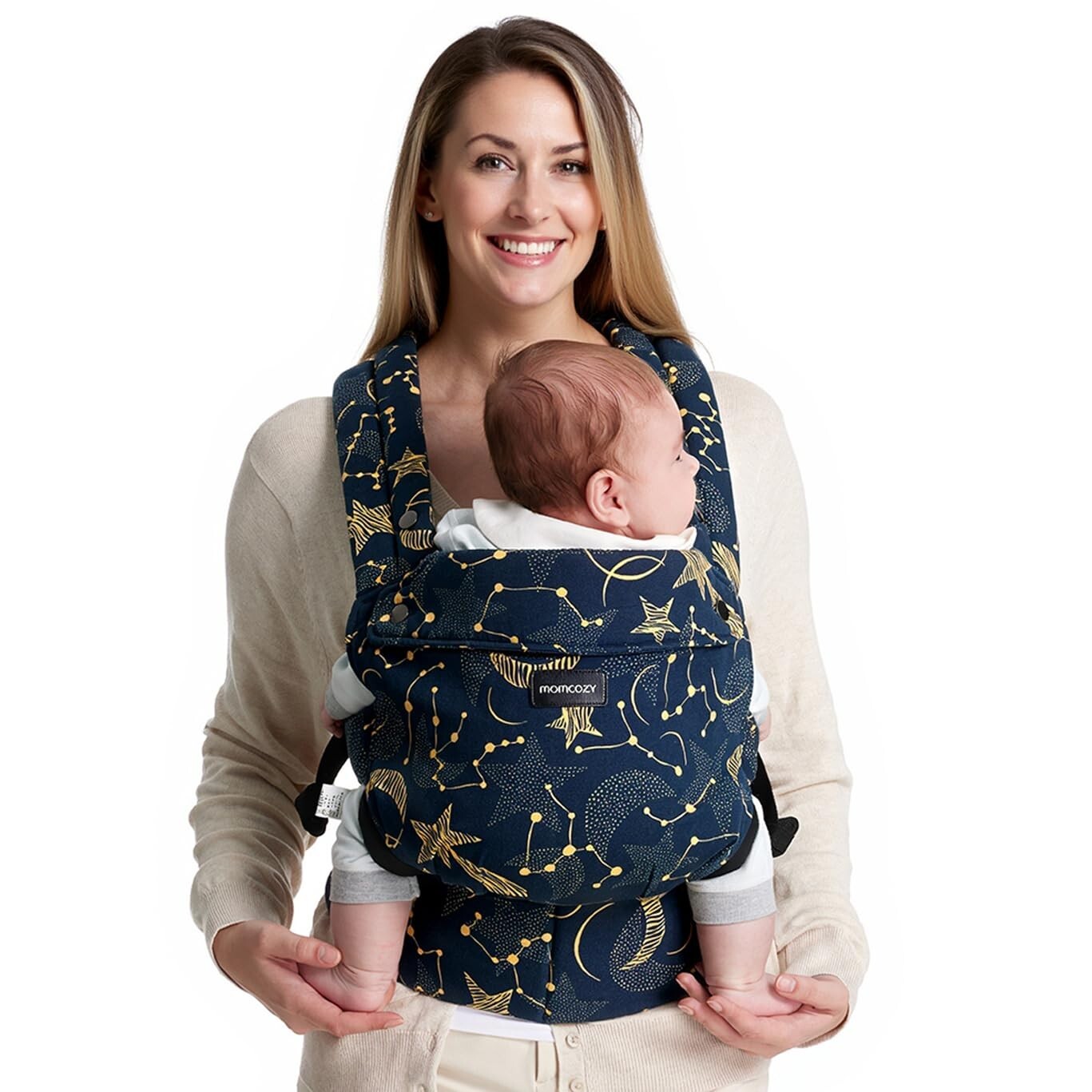 Momcozy Baby Carrier Ergonomic Cozy and Lightweight Carrier for 7-44lbs, Black