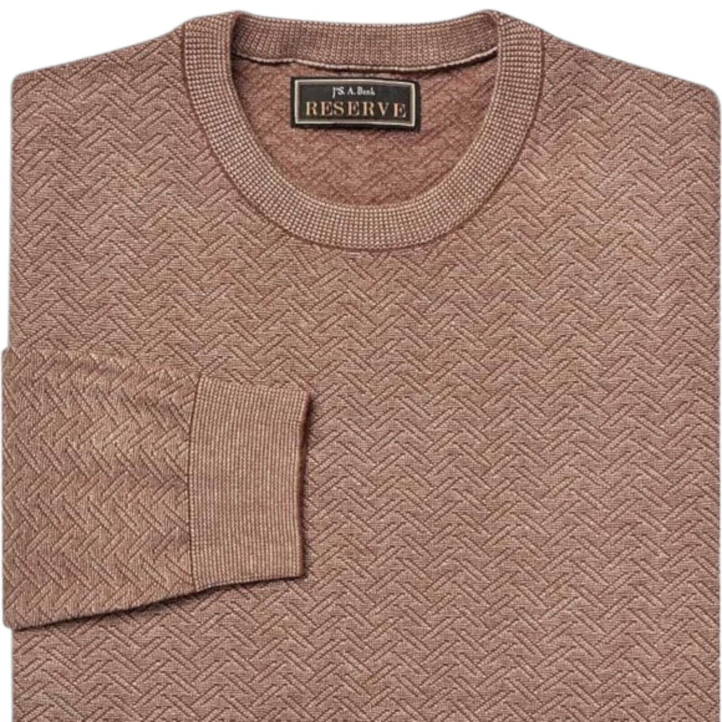 Jos. A. Bank Reserve Collection Crew Neck Sweater, Walnut, XL