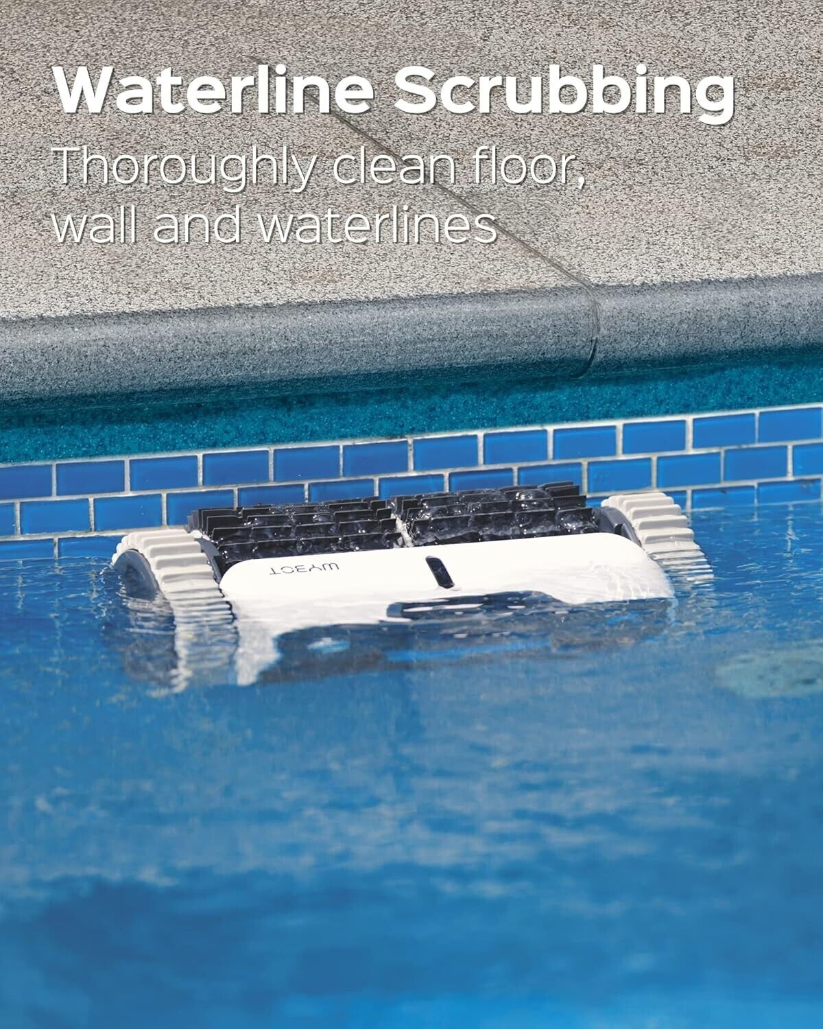 WYBOT Osprey700 Robotic Pool Cleaner APP Wall Climbing 65W Power - White