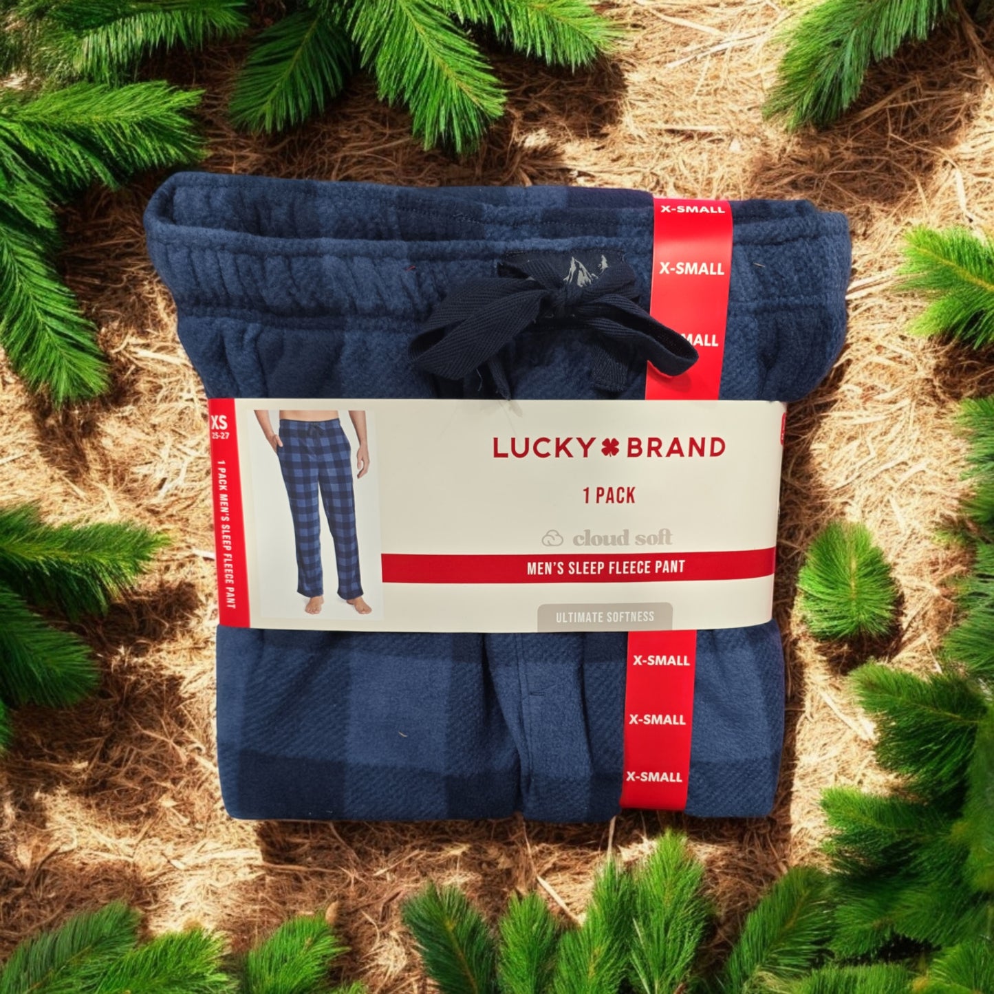 Lucky Brand Men's Sleep Fleece Pant, Blue, XS