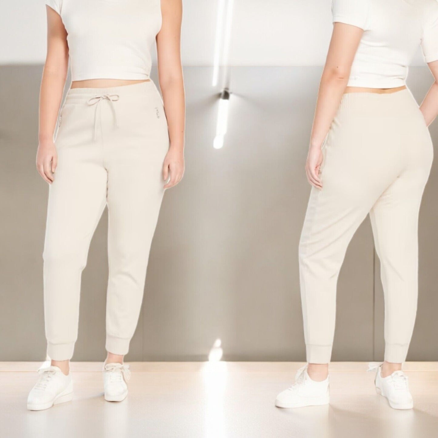 Old Navy Women's High-Waisted Dynamic Fleece Joggers,Wish Bone,XL