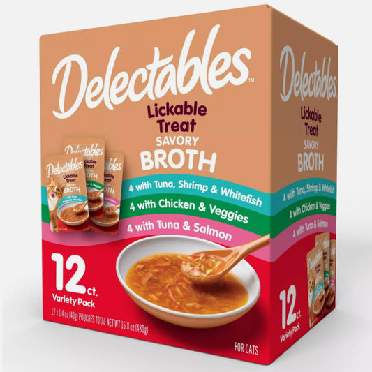 12 Pack Variety Wet Cat Treats - Different Flavors, Perfect for Treating Cats