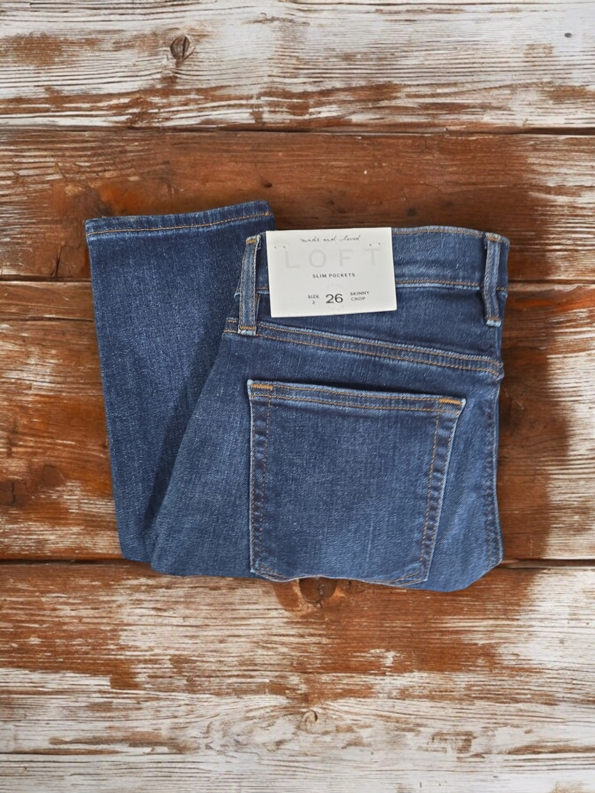 Loft Woman's Slim Pockets Skinny Crop Jeans, 2/26