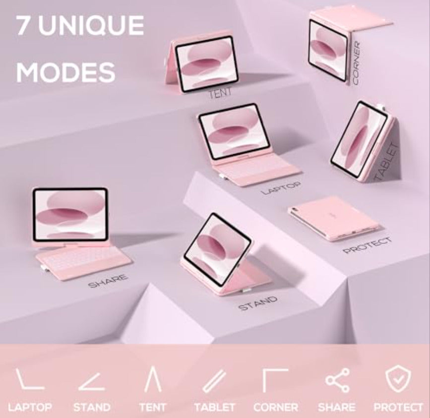 Typecase Touch Wireless Keyboard Case For iPad 10th Generation 10.9 - Light Pink