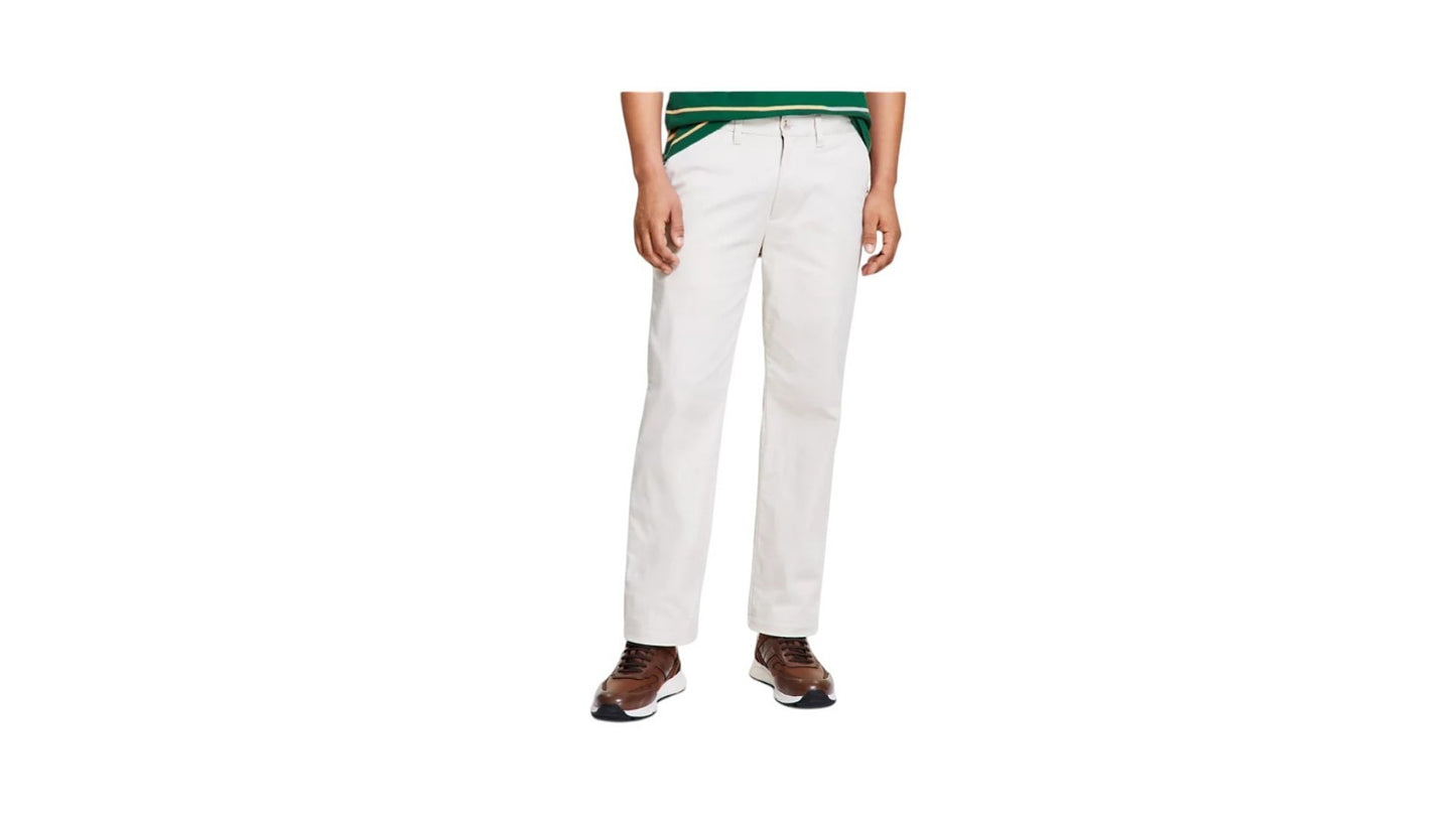 Nautica Men's Classic-Fit Stretch Solid Flat-Front Chino Deck Pants