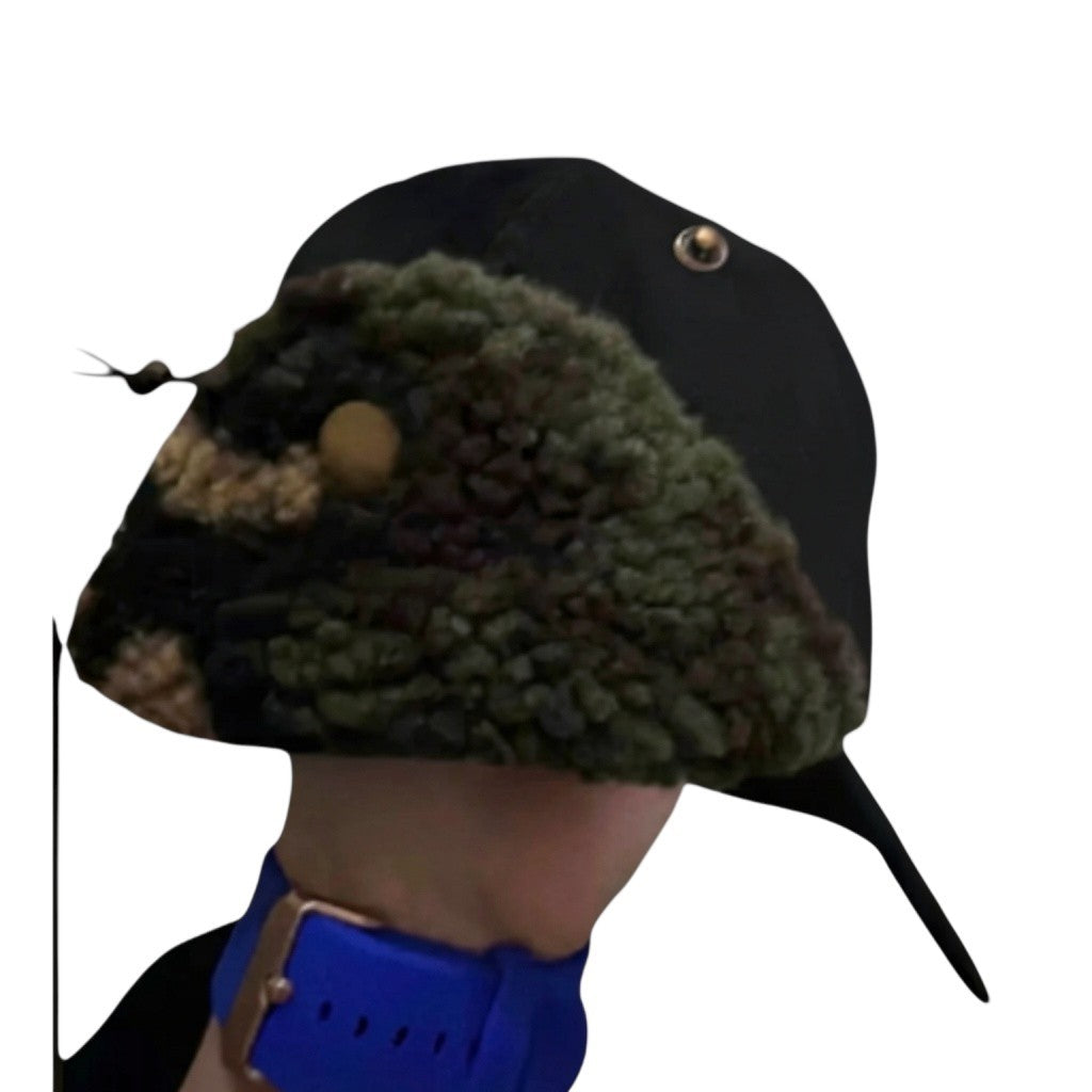 Champion Squall Ear Flap Cap Hat Black Camouflage One Size Fits Most
