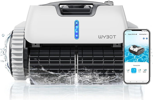 WYBOT Osprey700 Robotic Pool Cleaner APP Wall Climbing 65W Power - White