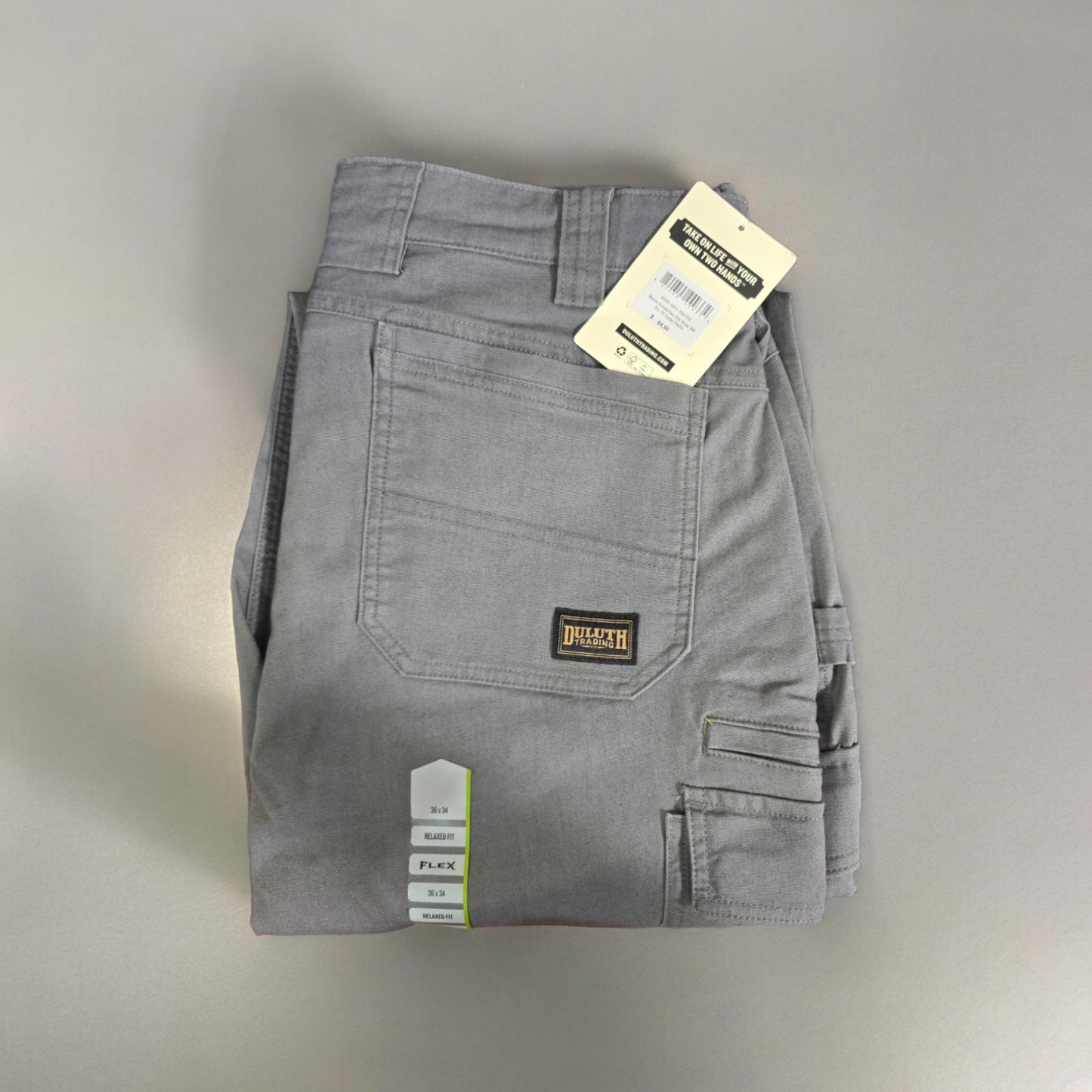 Men's DuluthFlex Fire Hose SM Rix Fit Cargo Pants ,Medium Gray Various