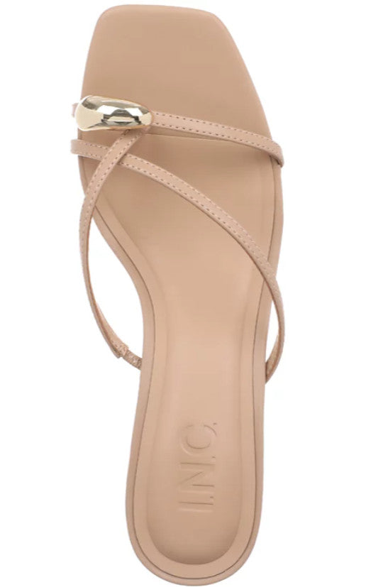 NWT, I.N.C. International Concepts Women's Dark Almond Disco Dress Sandals sz 7