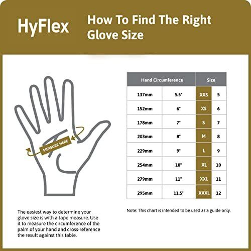 HyFlex 11-542 Cut Protection Gloves - Light, High Cut Protection, Grip, Size