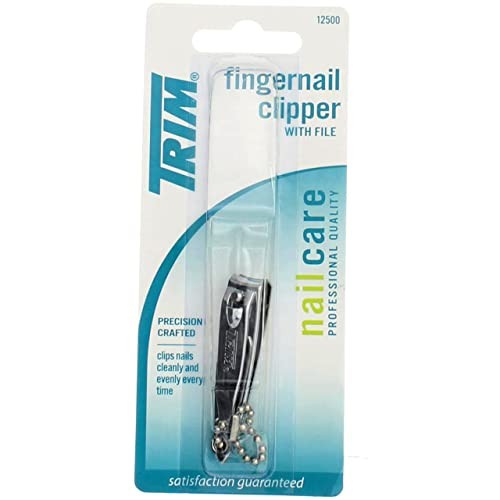 Trim Nail Clipper (3-Pack) with File, Fingernail Care Bundle