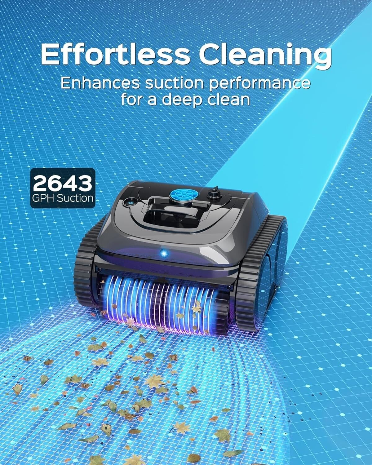 WYBOT C1 Cordless Robotic Pool Cleaner (OS7010C) w/ Charger (SEALED/ NEW) Grey