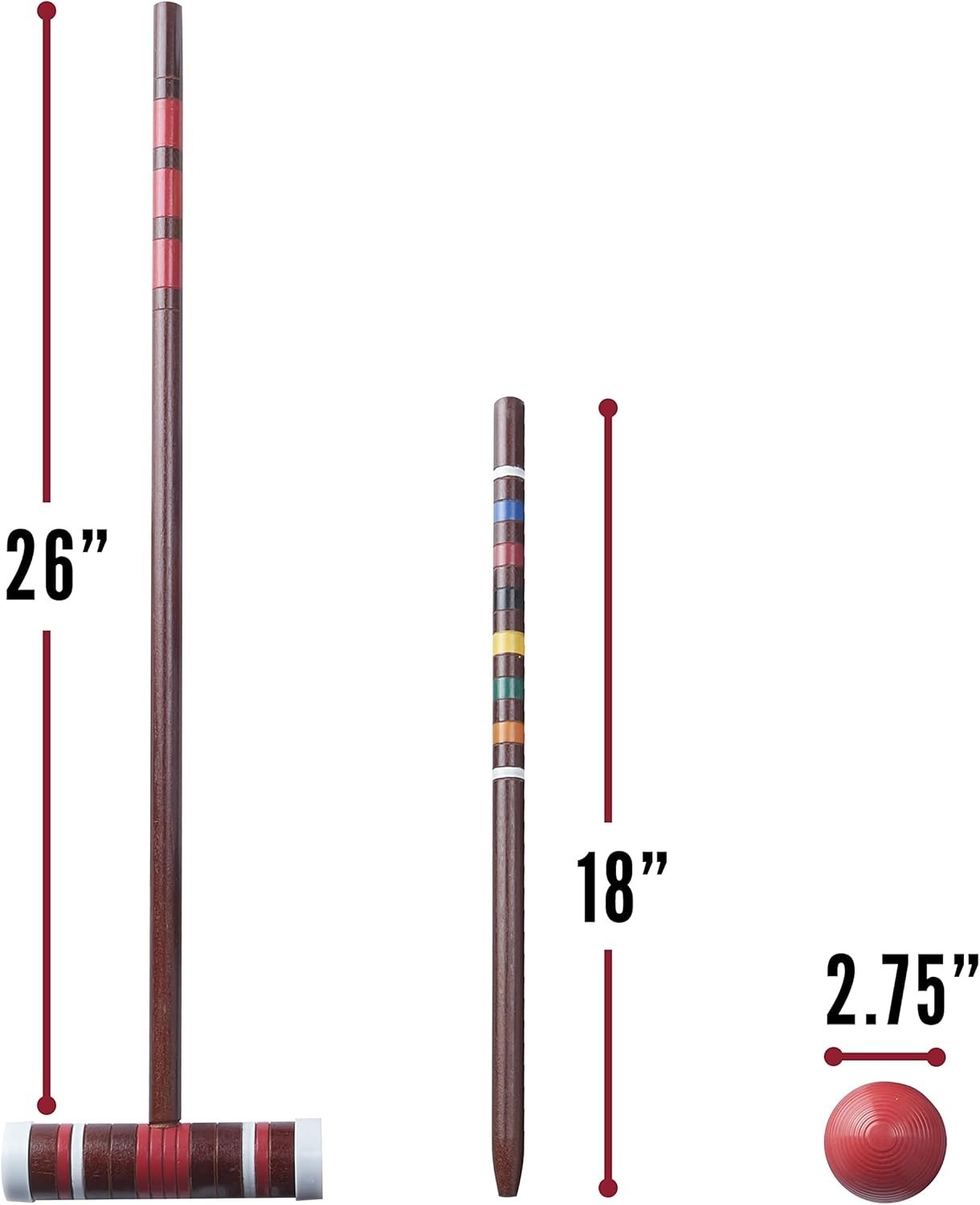 Franklin Sports Intermediate Croquet Set with Carrying Case