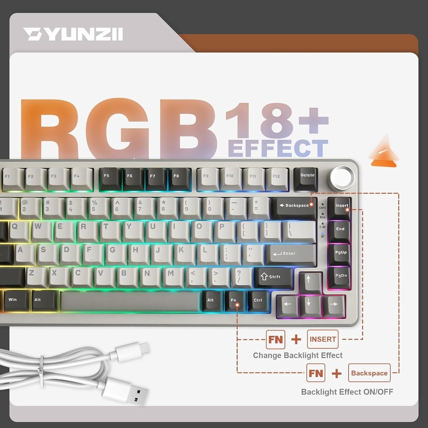 Wireless Yunzii B75 Pro Mechanical Keyboard