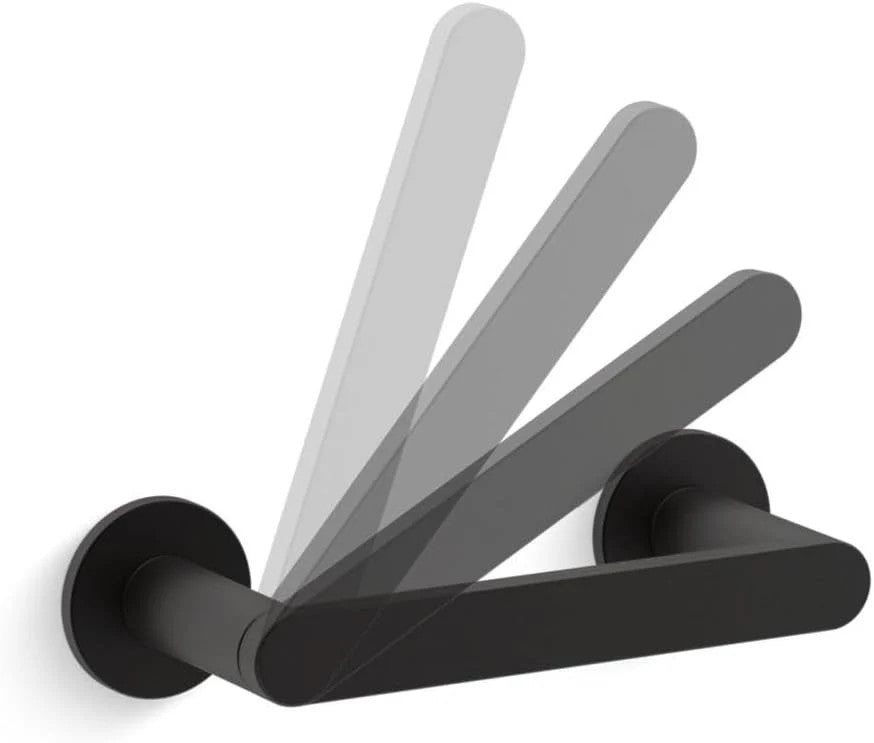 Kohler K-73147-BL Composed Wall Mounted Pivoting Toilet Paper Holder - Black