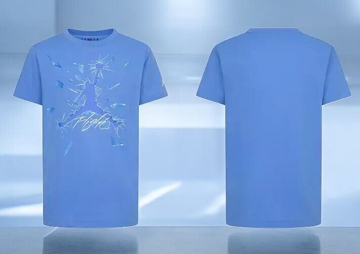 Jordan Big Kids' Shattered Glass Jumpman T-Shirt, Legend Blue