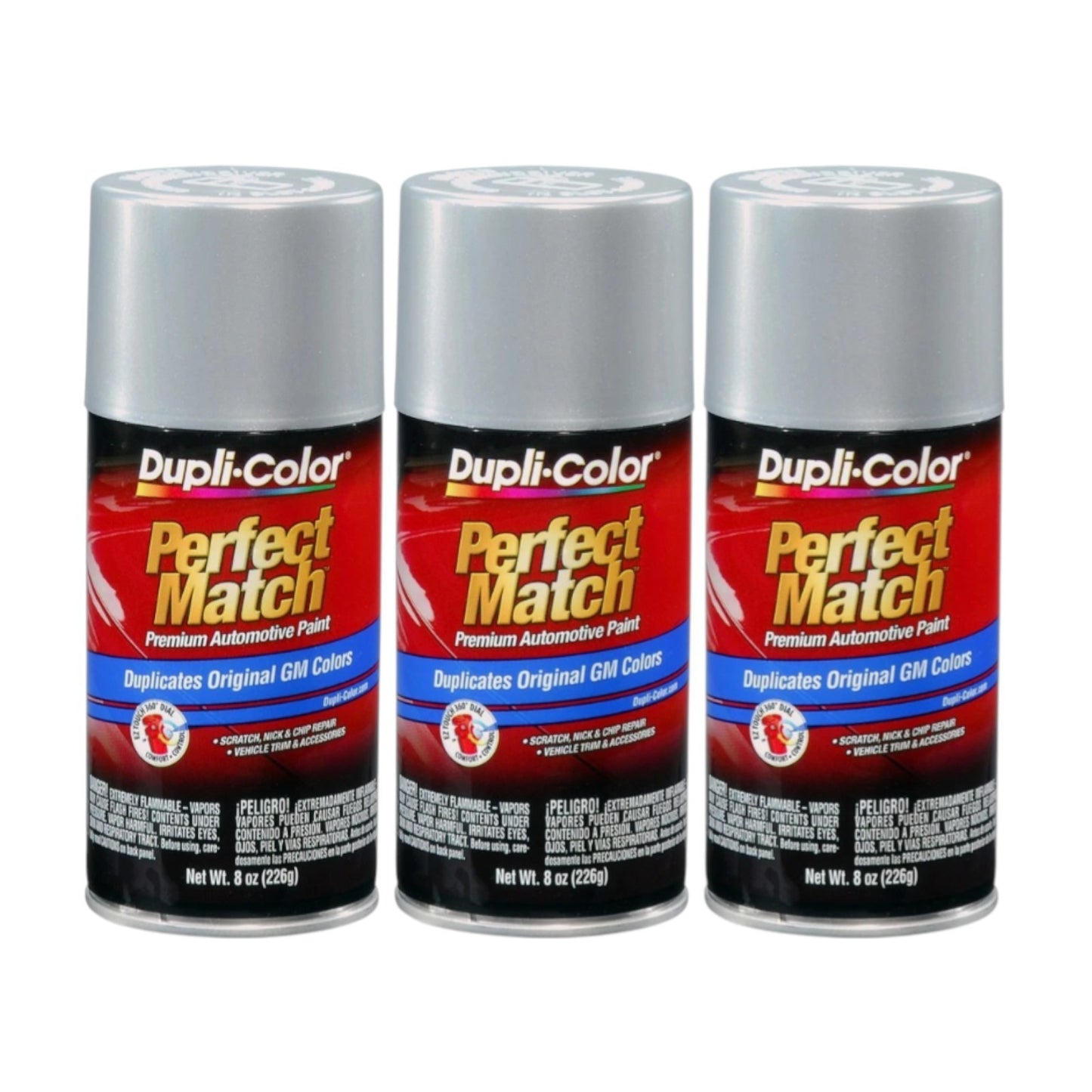 Duplicolor BGM0508 (3-Pack), Aerosol Paint for GM WA8867, Metallic Ultra Silver