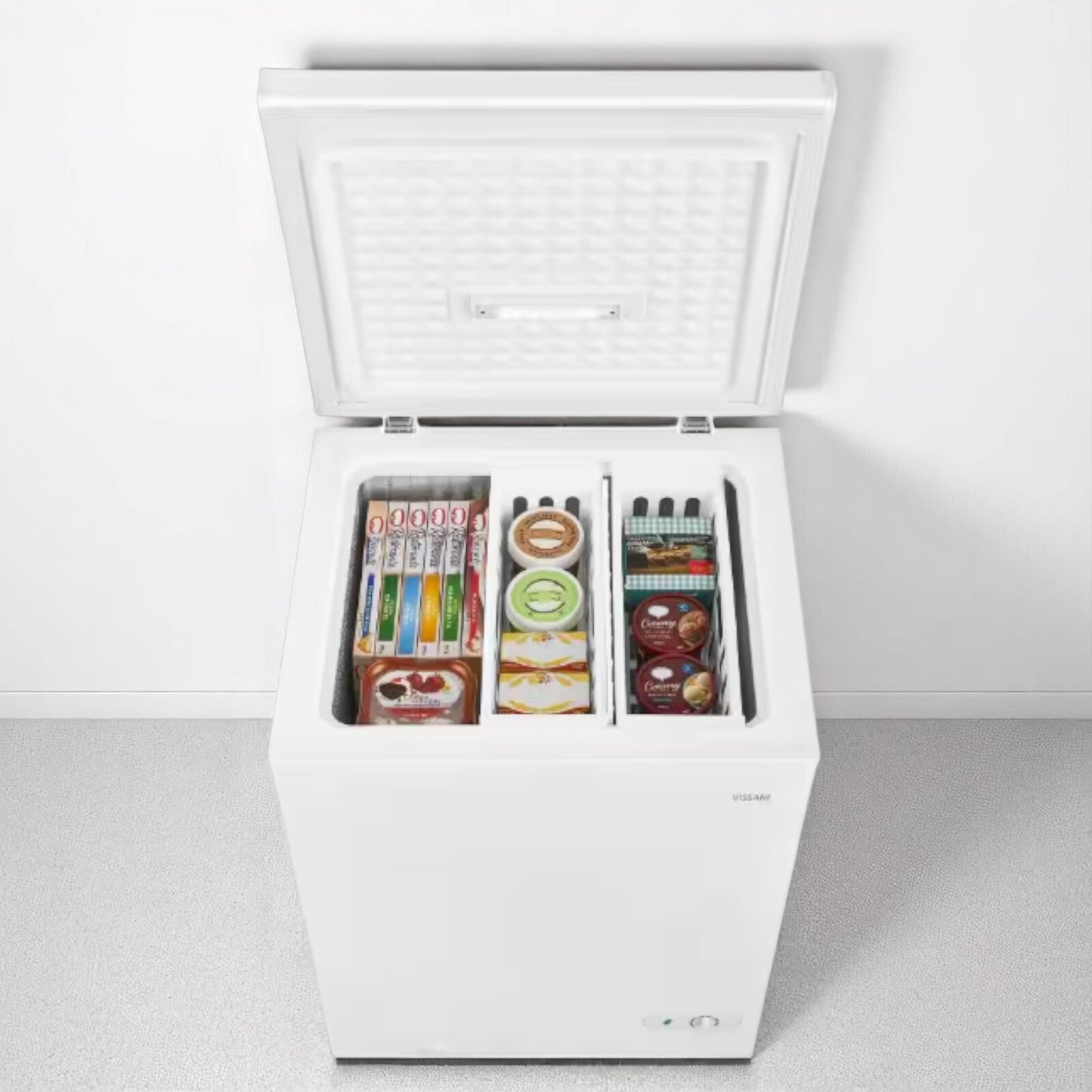 Vissani 5.0 cu. ft. Manual Defrost Chest Freezer with LED Light HMCF5W5
