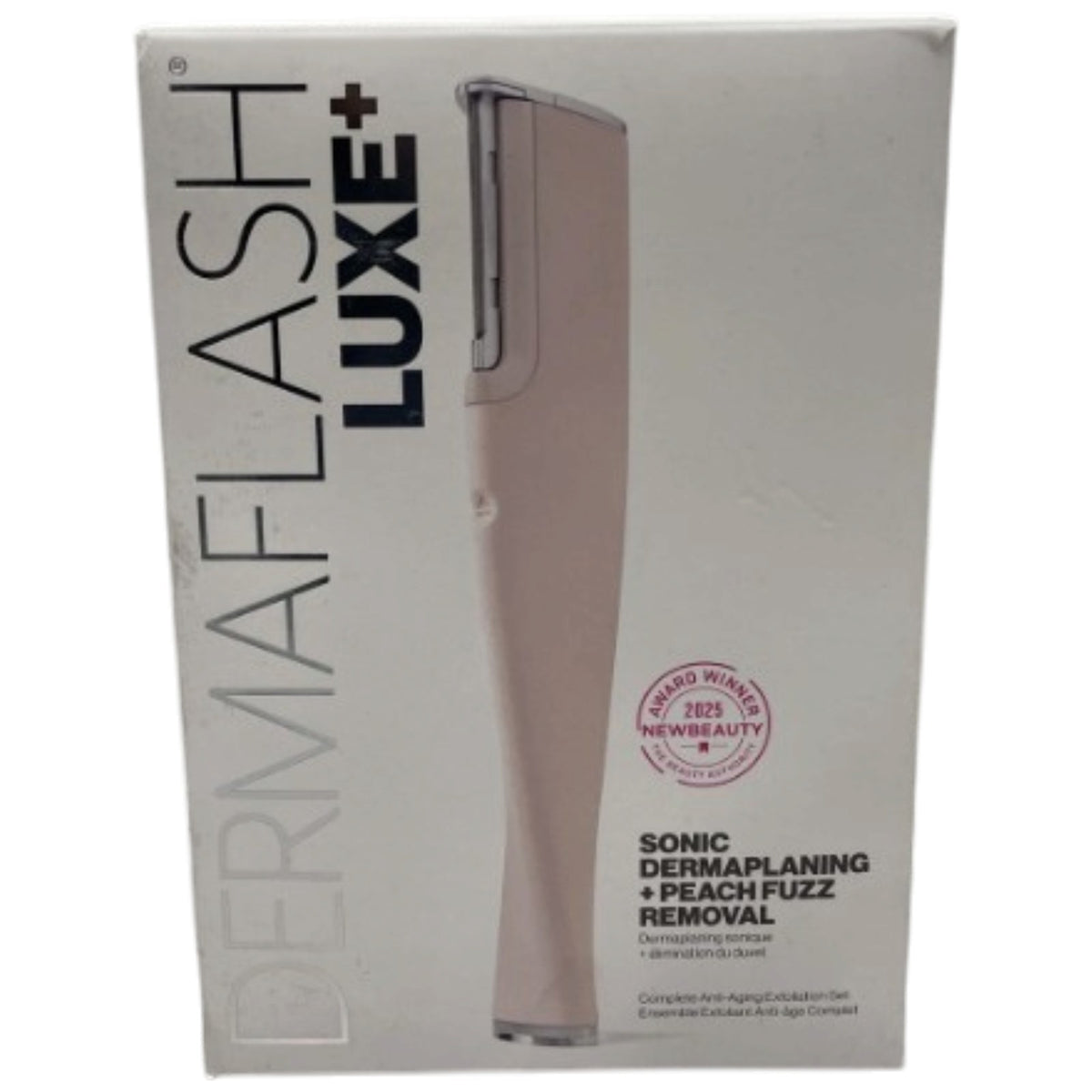Dermaflash Luxe+ Sonic Dermaplaning Peach Fuzz Removal Anti-Aging Rose Gold NEW