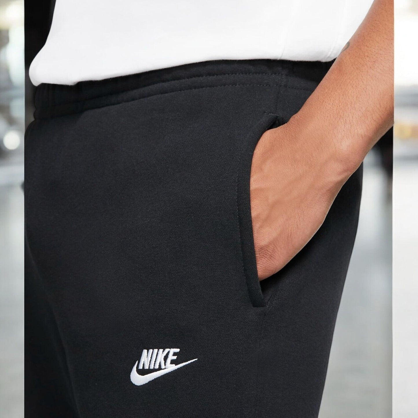 Nike Sportswear Club Fleece Jogger Pants - Black/White