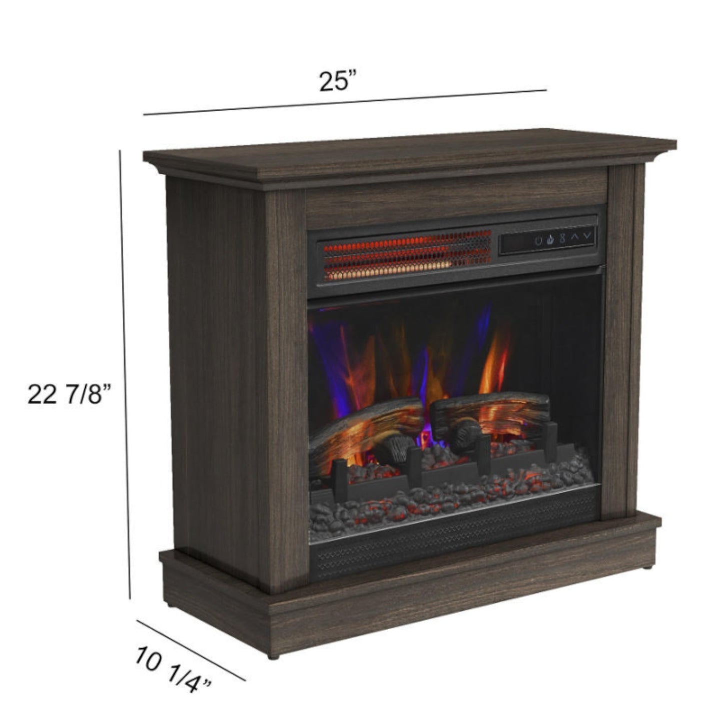 ChimneyFree Higgins 25" Waverly Oak Wall Mantel Electric Fireplace 18RM309-PO132