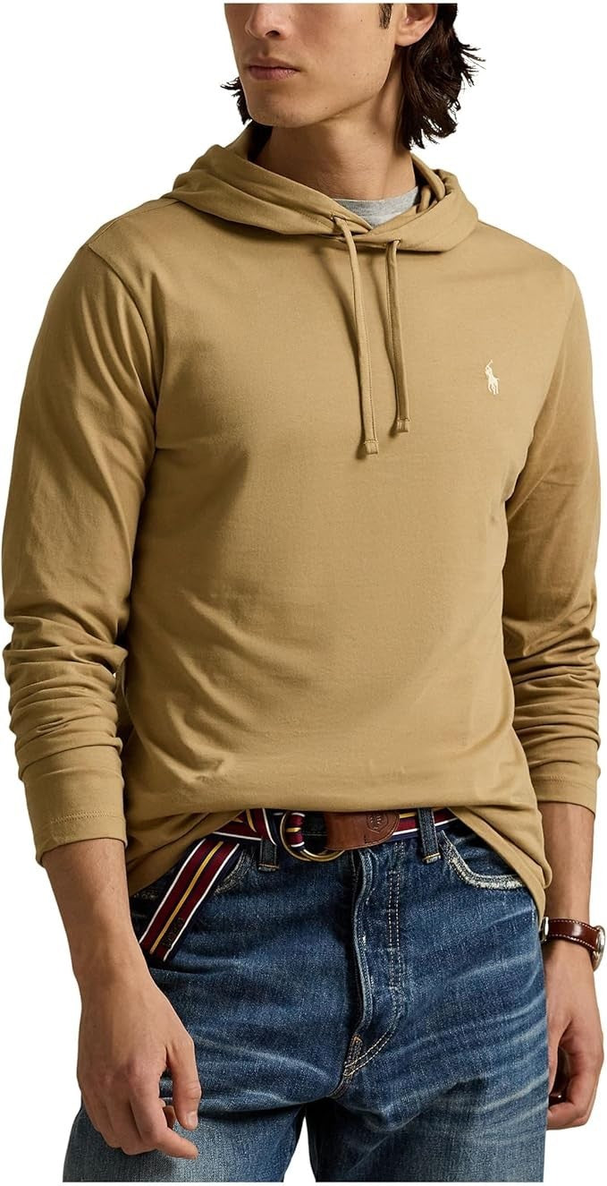 Polo Ralph Lauren Men's Jersey Hooded T-Shirt, Cafe Tan