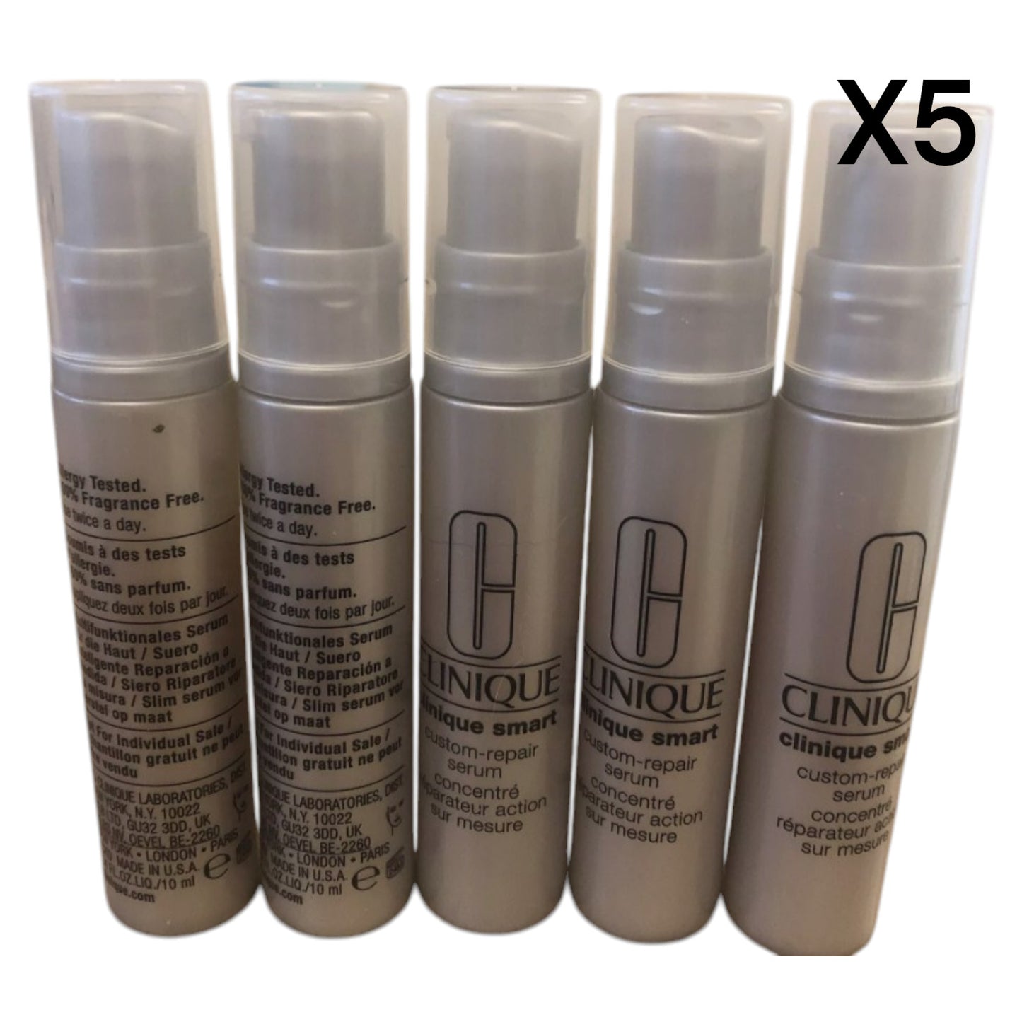 Lot Of 5 Clinique Smart Custom Repair Serum .34 Oz BNWOB AUTHENTIC