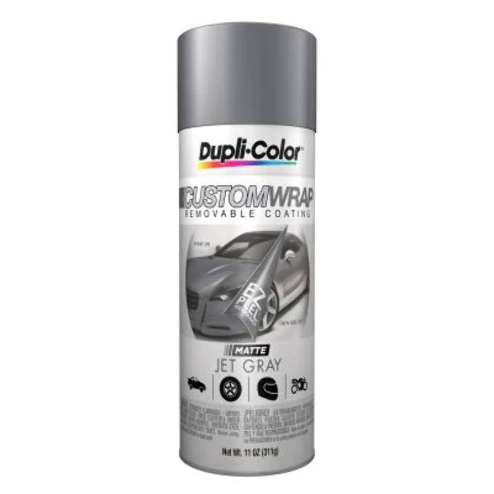Dupli-Color ECWRC7997 Custom Wrap Matte Removable Automotive Paint – Jet Gray S