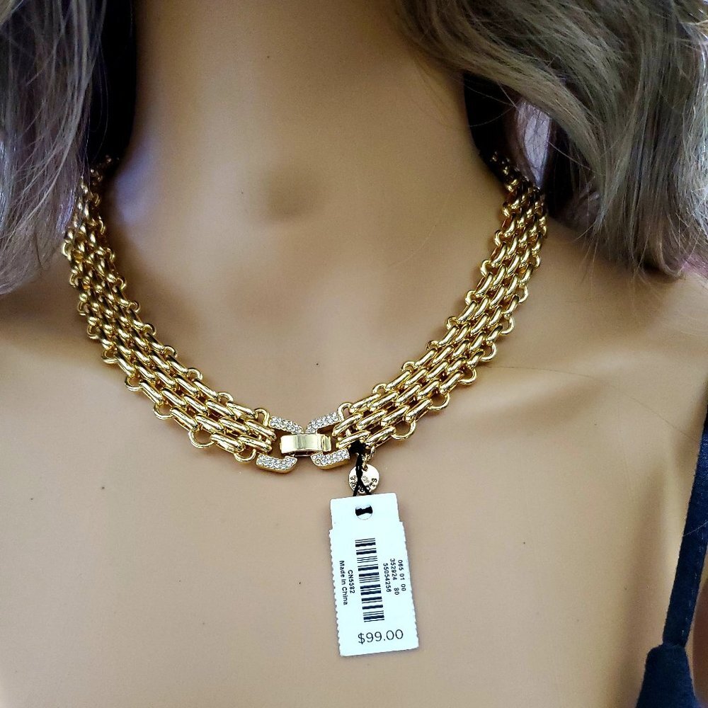 Modern Metal Flat Necklace