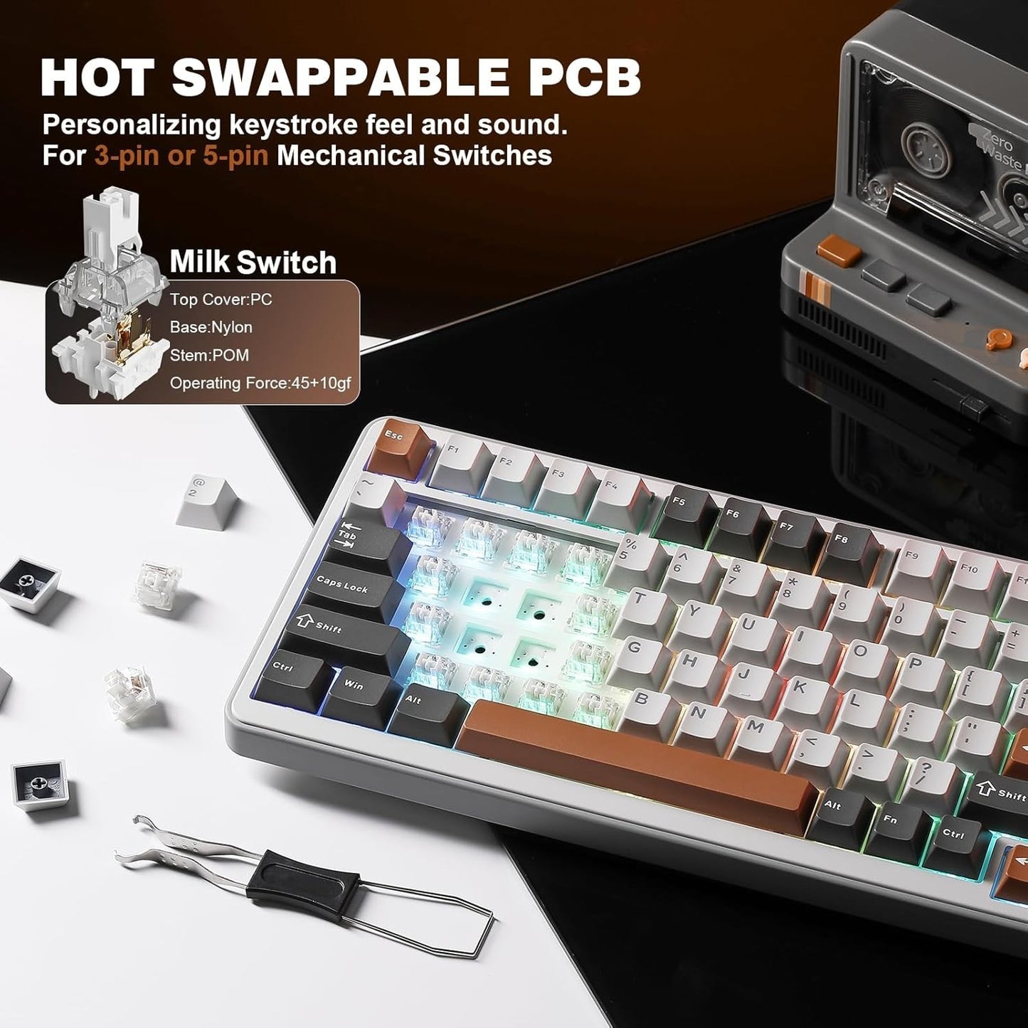 Wireless Yunzii B75 Pro Mechanical Keyboard