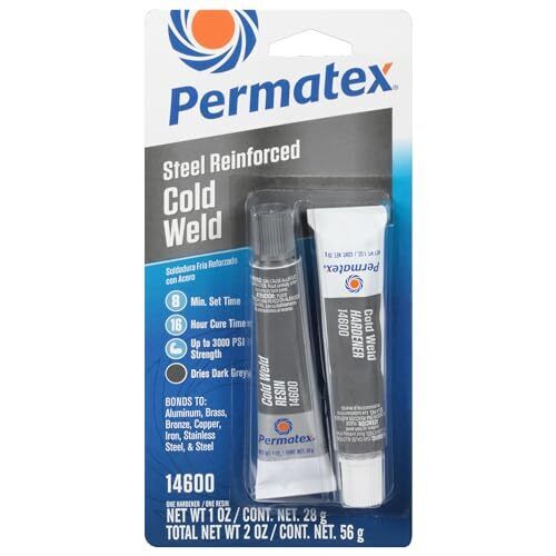 Permatex 14600-12PK Cold Weld Bonding Compound, Two 1 oz. Tubes