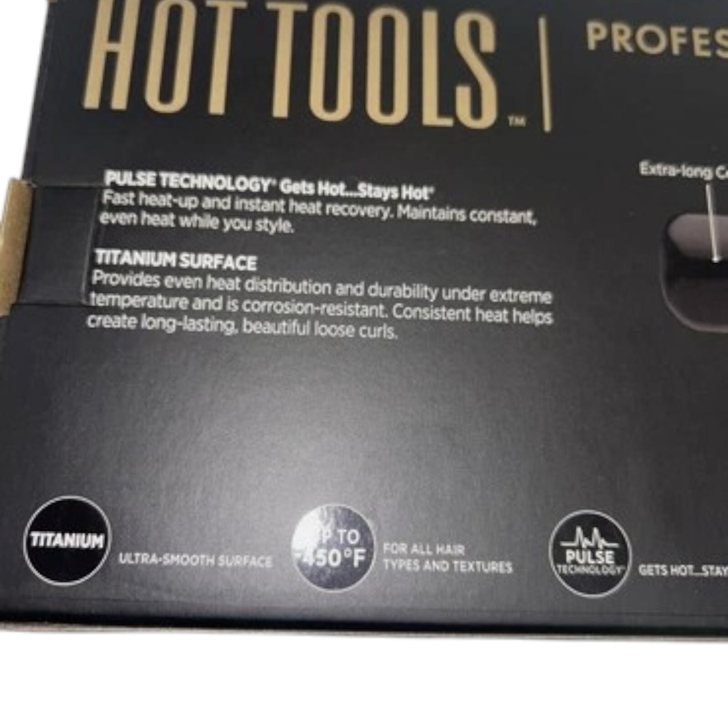 Hot Tools Curling Iron Professional Series 1.5” Black Titanium