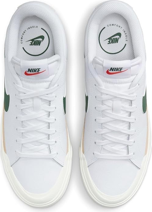 Nike Court Legacy Lift Women's Shoes DM7590-107, White/Sail/Sesame/Fir, Size 7.5