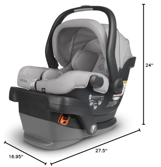 UPPAbaby MESA V2 Infant Seat- Stella (Grey mélange) + Base for MESA/MESA V2