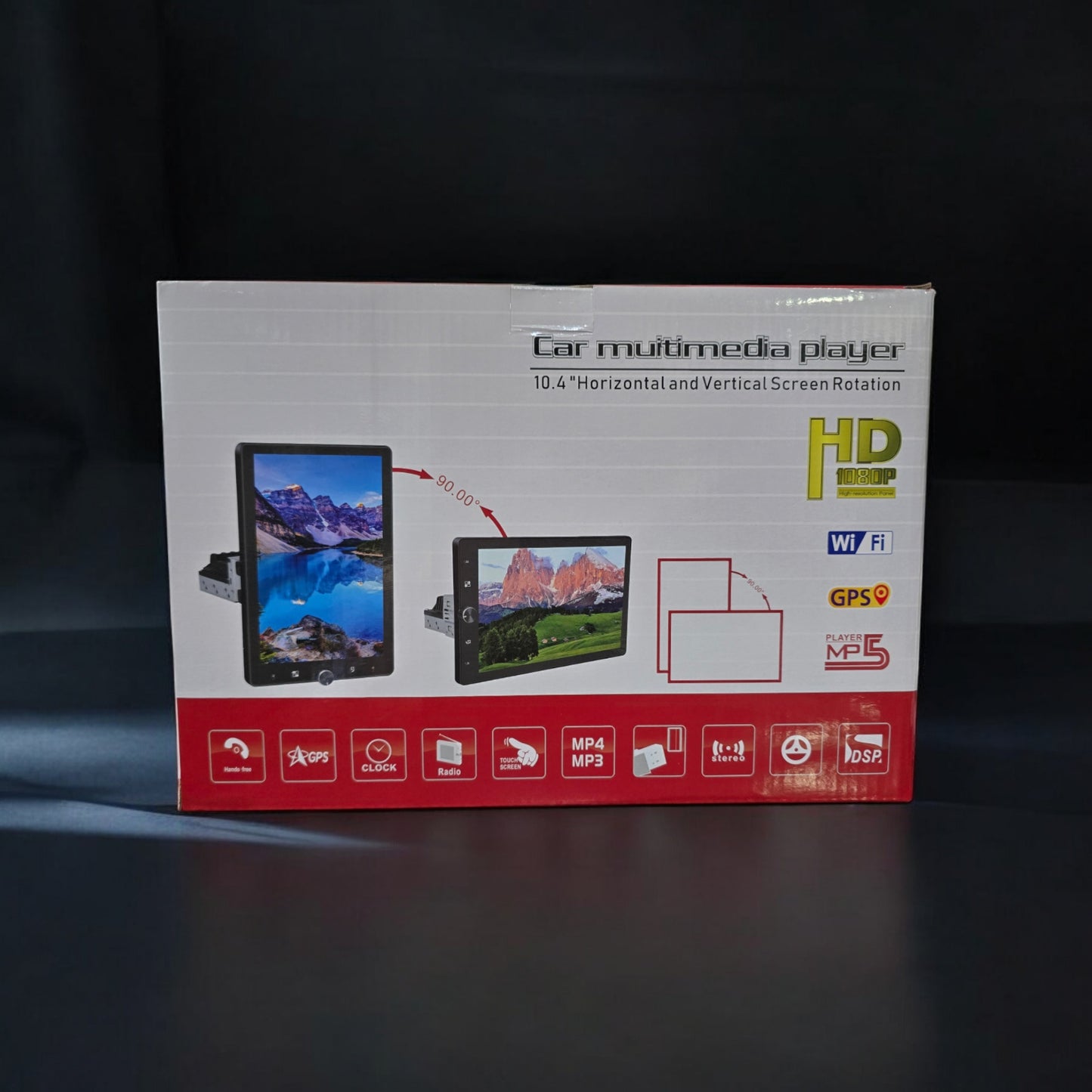 10.4" Horitontal and Vertical Screen Rotation Car Player 1531A HD 1080P