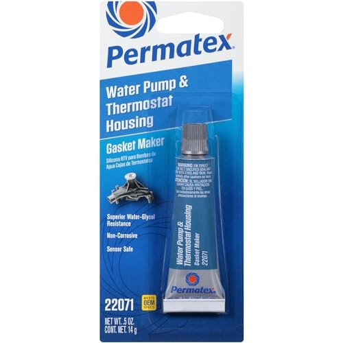 Permatex 22071 Water Pump and Thermostat RTV Silicone Gasket, 0.5 oz., 0.5 Ounc