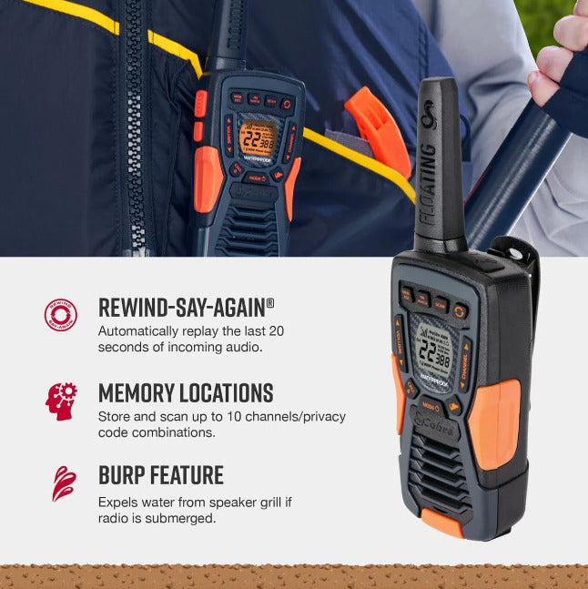 COBRA (ACXT 1037R FLT) Rugged Outdoor Two-Way Radios
