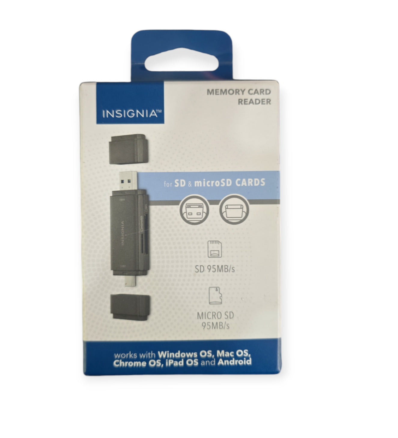 New Insignia- USB 3.0 SD and microSD Memory Card Reader - Black