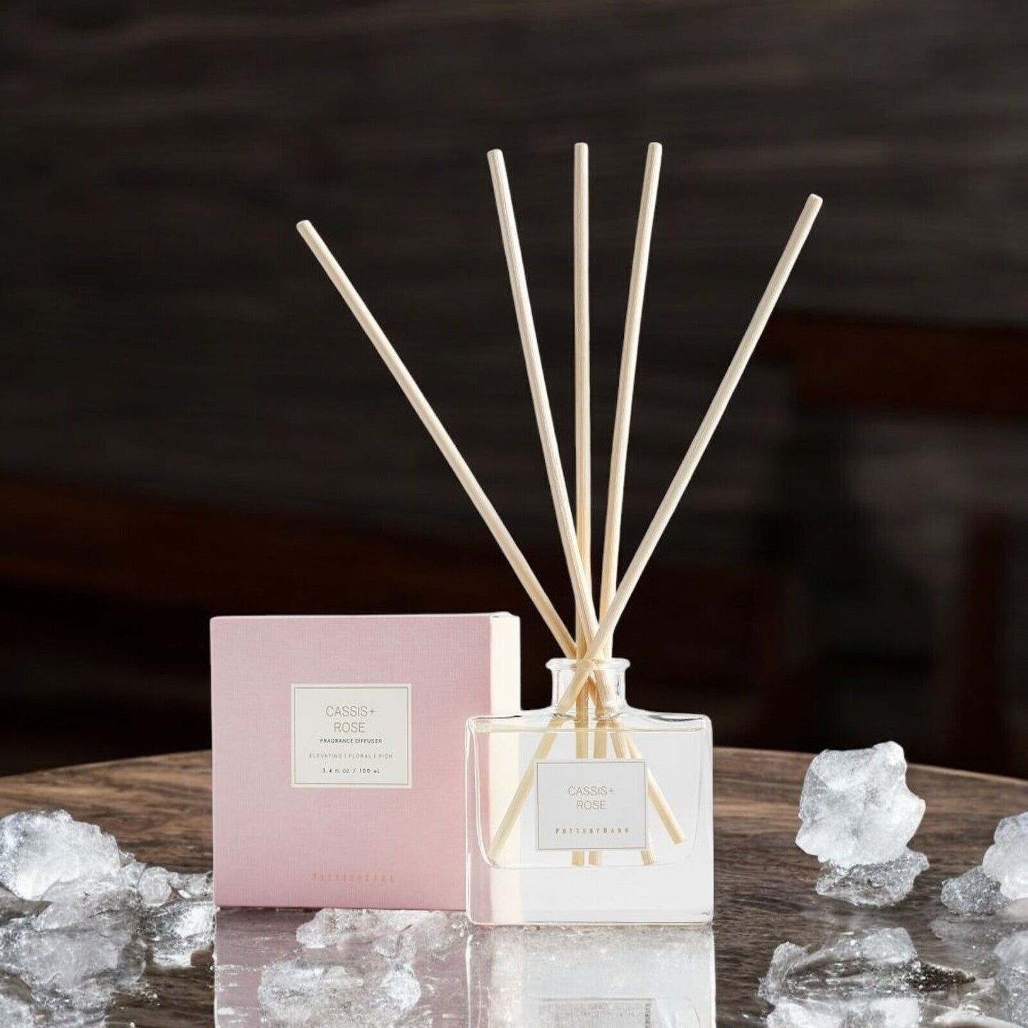 NEW Pottery Barn Cassis & Rose Fragrance Diffuser Oil 3.4 oz Flameless